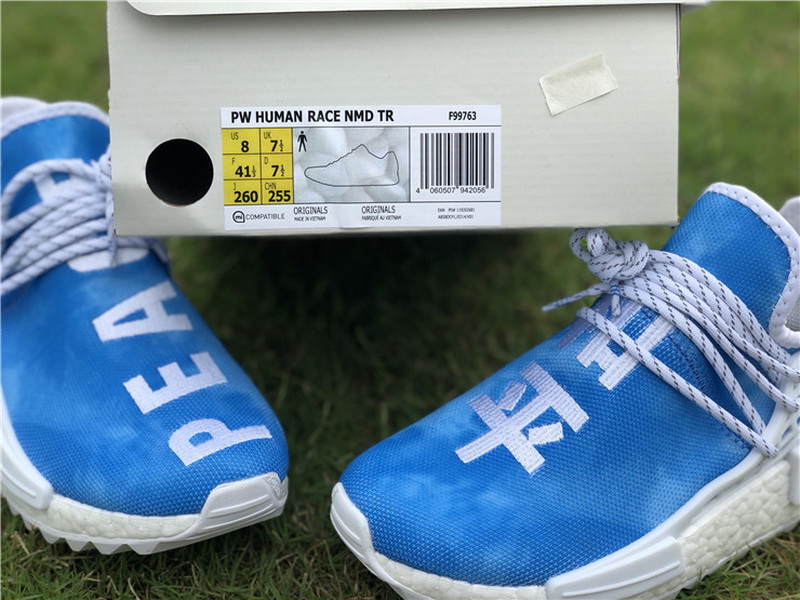 Super max Adidas NMD Human Race Pharrell China Exclusive Blue(98% Authentic quality)